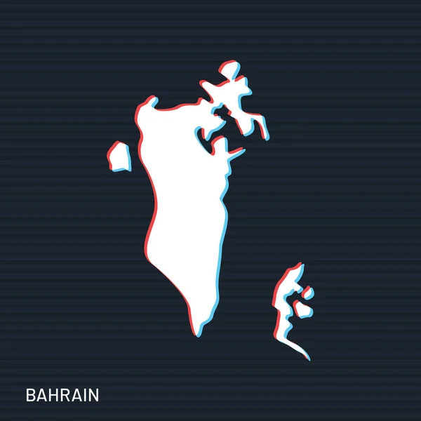 Map Bahrain Vector Design Template Dark Background — Stock Vector