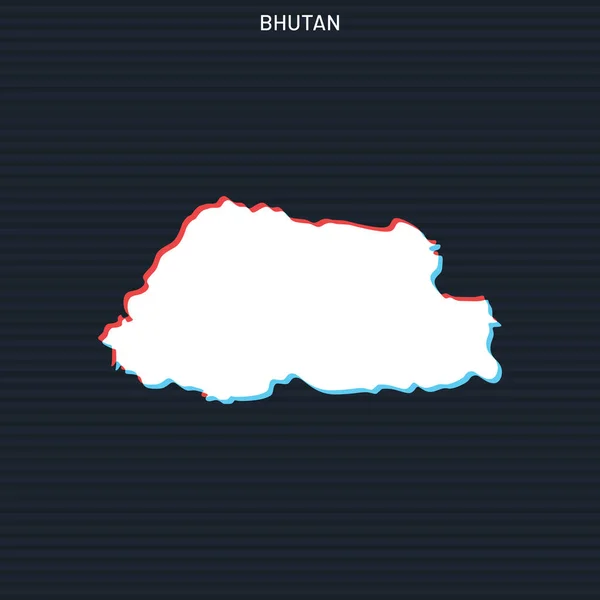 ブータンの地図 ベクターデザインテンプレート — ストックベクタ