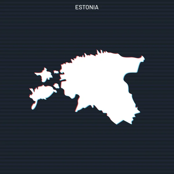 Карта Эстонии Шаблон Векторного Дизайна Темном Фоне — стоковый вектор