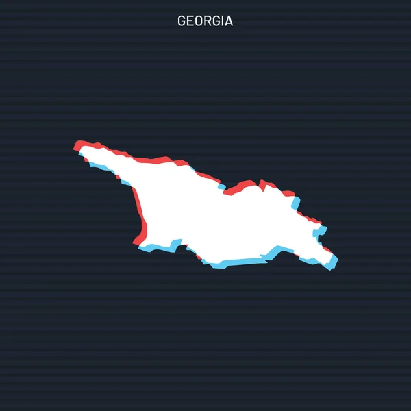 Plantilla Diseño Vectorial Mapa Georgia Sobre Fondo Oscuro — Vector de stock