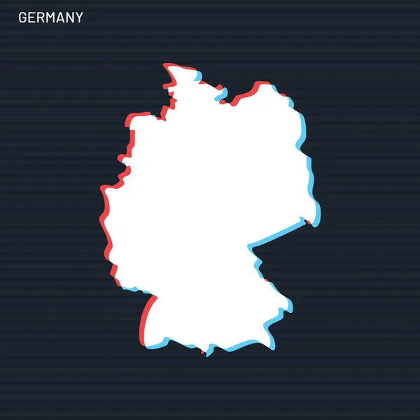 Karte Von Deutschland Vektor Design Vorlage Auf Dunklem Hintergrund — Stockvektor