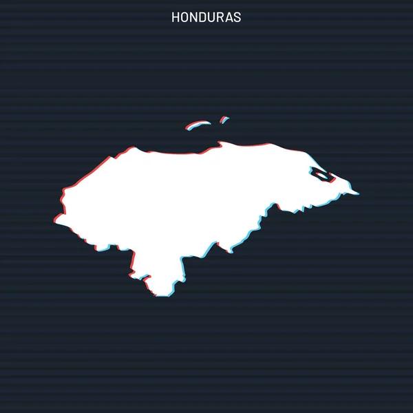 Koyu Arkaplanda Honduras Vektör Tasarım Şablonu Haritası — Stok Vektör