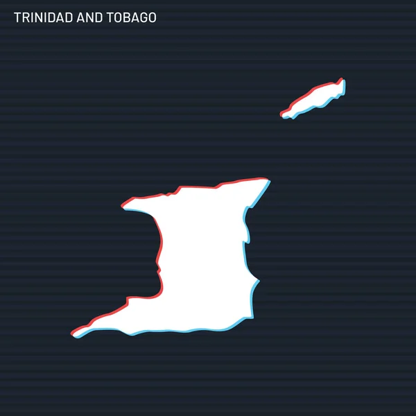 Karte Von Trinidad Und Tobago Vector Design Template Auf Dunklem — Stockvektor