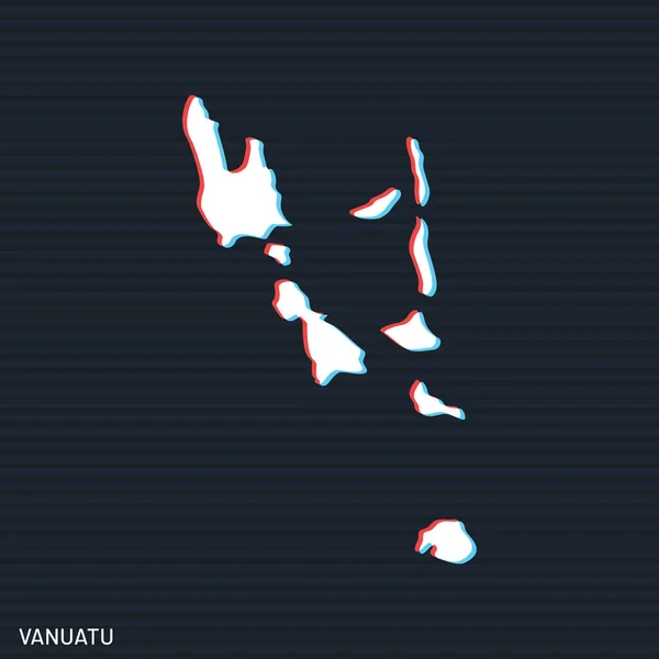 Carte Modèle Conception Vectorielle Vanuatu Sur Fond Sombre — Image vectorielle