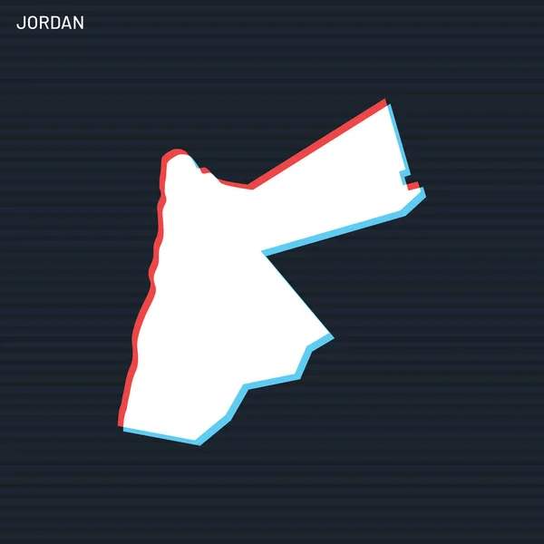 Карта Йорданії Векторний Шаблон Дизайну Темному Тлі — стоковий вектор