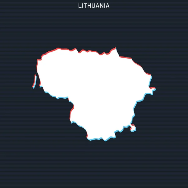 Mapa Lituania Plantilla Diseño Vectorial Sobre Fondo Oscuro — Vector de stock