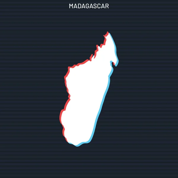 Карта Мадагаскара Шаблон Векторного Дизайна Тёмном Фоне — стоковый вектор