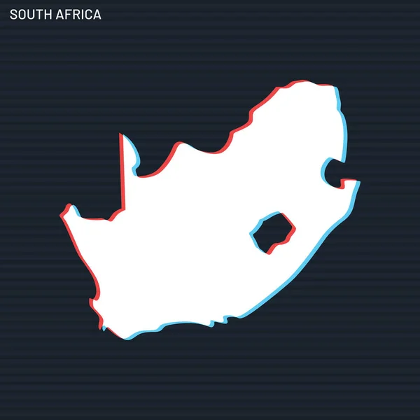 Kaart Van Zuid Afrika Vector Ontwerp Template Donkere Achtergrond — Stockvector
