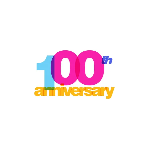 100 Jaar Jubileum Viering Icoon Vector Logo Ontwerp Sjabloon — Stockvector