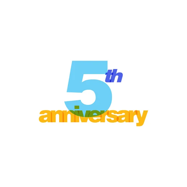 Aniversario Celebración Icono Vector Logo Design Template — Archivo Imágenes Vectoriales