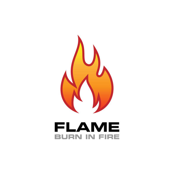 Дизайн вектора логотипа Fire Flame 