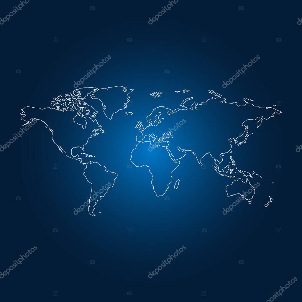 World Map, Globe, Earth Vector Design Template