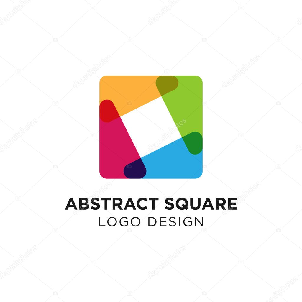Abstract Square Logo Design Template