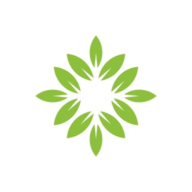 Yaprak Logo Vektörü Tasarım Şablonu