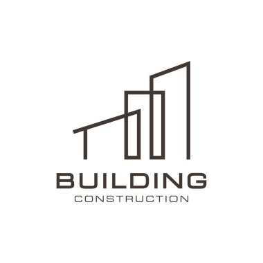 Bina, İnşaat Logo Vektörü Tasarım Şablonu.
