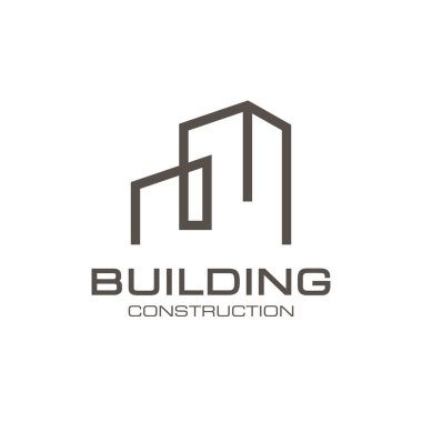 Bina, İnşaat Logo Vektörü Tasarım Şablonu.