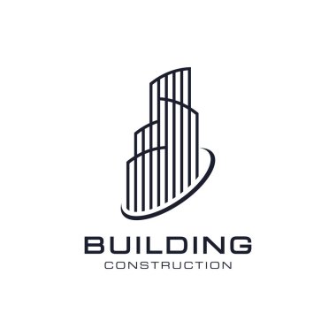 Bina, İnşaat Logo Vektörü Tasarım Şablonu.