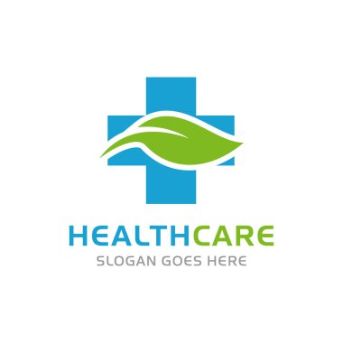 Tıbbi ve Eczane Logo Vektör Tasarım Şablonu. Sağlık Logosu.