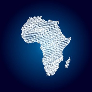 Afrika Karalama Haritası Tasarım Şablonu