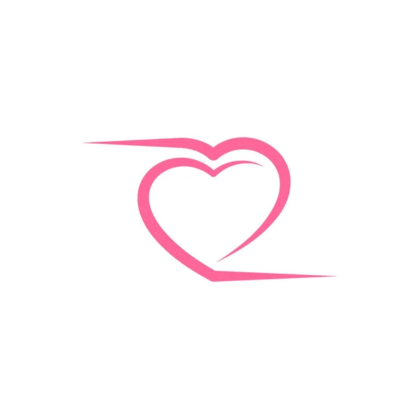 Coração Amor Logo Vector Design Template —  Vetores de Stock