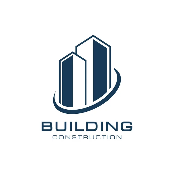 Construção Construção Logo Vector Design Template — Vetor de Stock