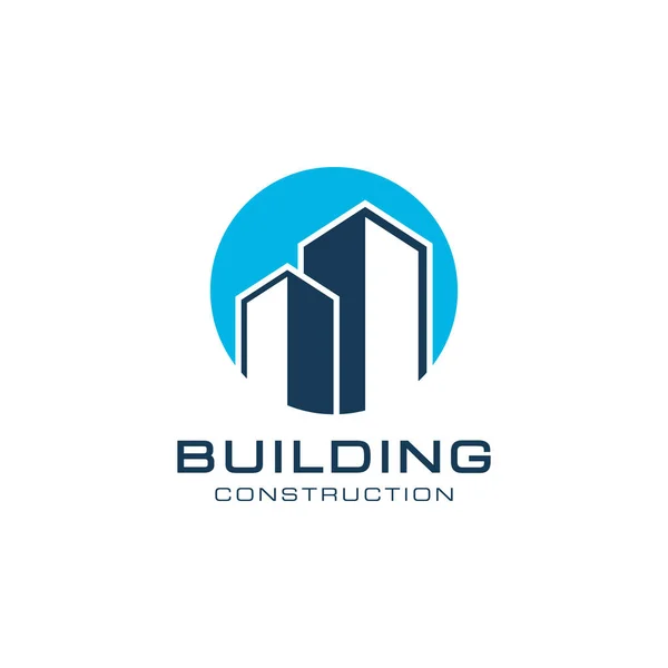Building Construction Logo Vector Design Template — Stock Vector