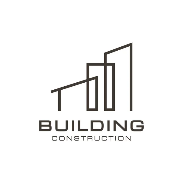 Bâtiment Modèle Conception Vectorielle Logo Construction — Image vectorielle