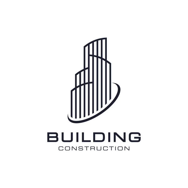 Дизайн Векторного Логотипа Здания Строительства — стоковый вектор