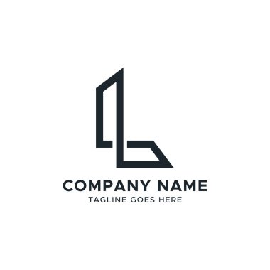 İlk L harfi logo tasarım şablonu