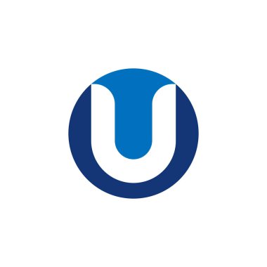 İlk U harfi logo tasarım şablonu
