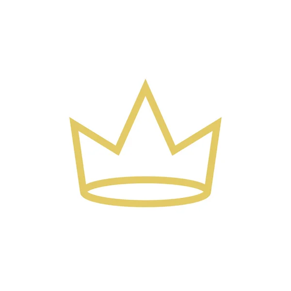 Crown Icon Vector Logo Design Template Gouden Kleur — Stockvector