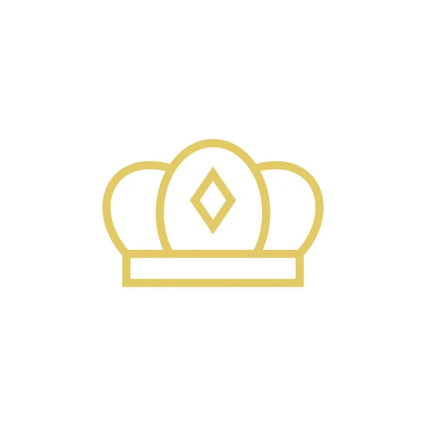 Corona Icono Vector Logo Design Template Color Oro — Vector de stock
