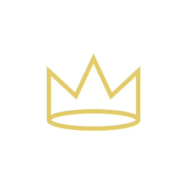 Crown Icon Vector Logo Design Template Gouden Kleur — Stockvector