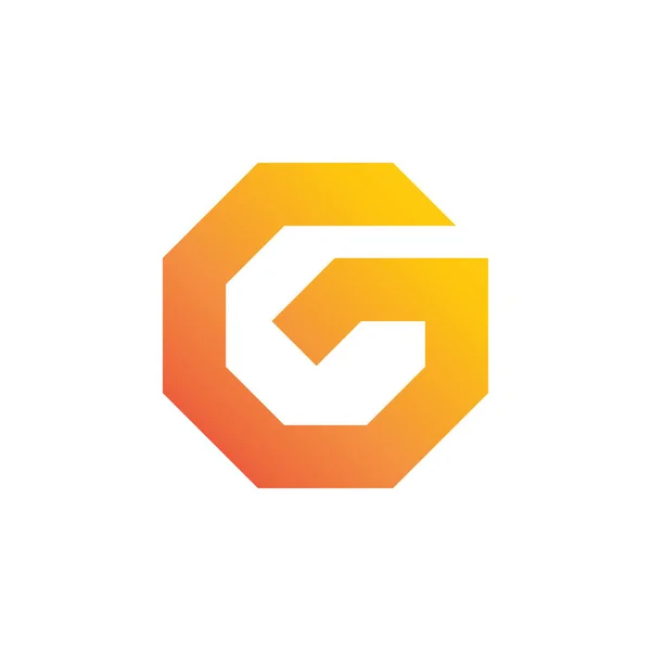 初期G文字ロゴデザインテンプレート — ストックベクタ
