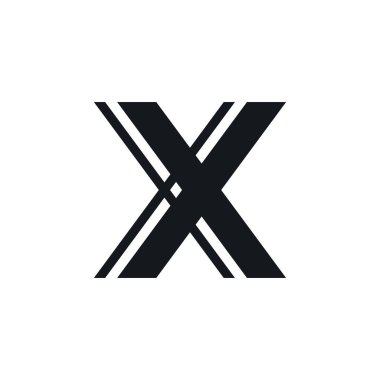 İlk X harfi logo tasarım şablonu