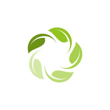 Yaprak Logo Vektörü Tasarım Şablonu