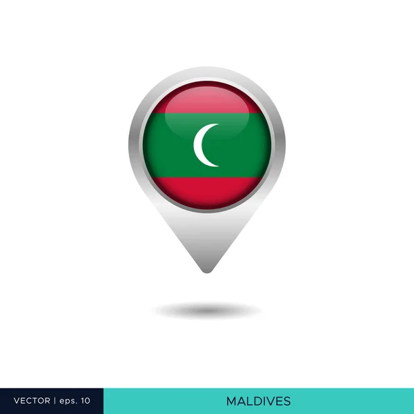 Maldives Map Pinストックベクター ロイヤリティフリーmaldives Map Pinイラスト Depositphotos