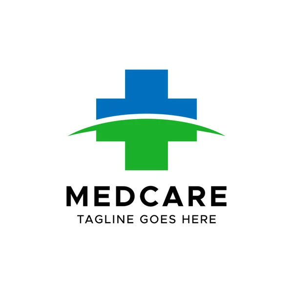 Tıbbi ve Eczane Logo Vektör Tasarım Şablonu. Sağlık Logosu.