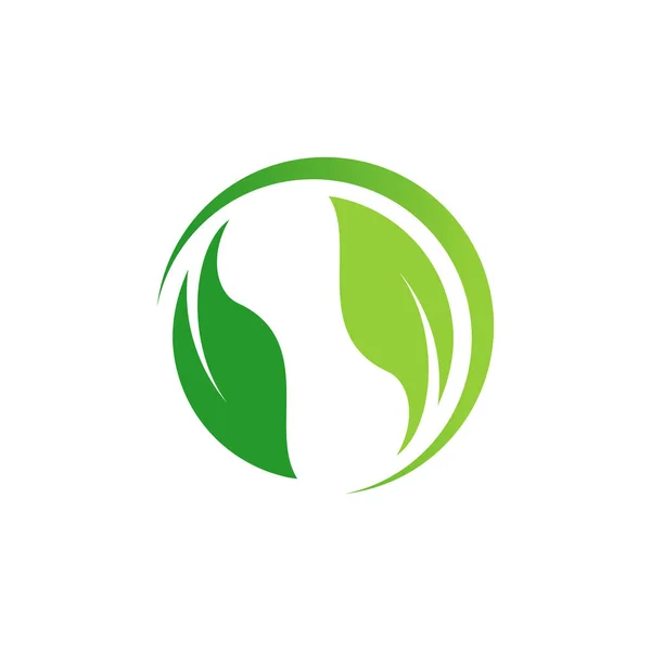 Green Leaf Logo Vektor Design Vorlage — Stockvektor