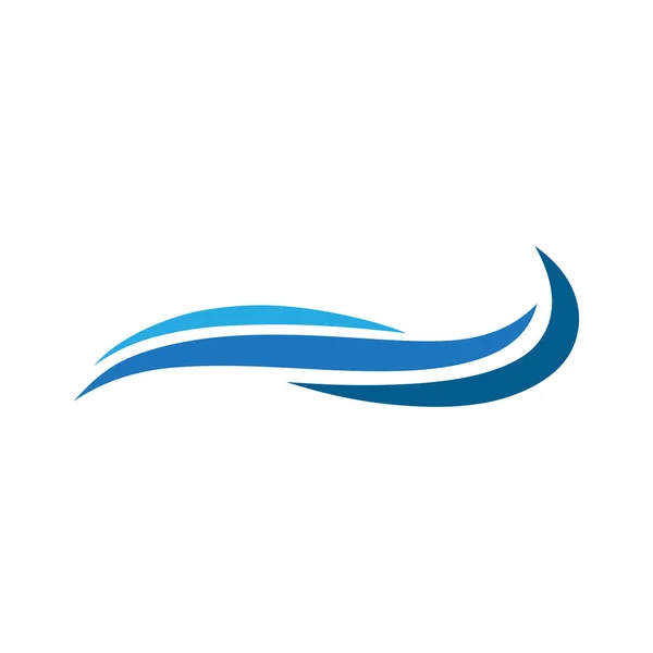 Water Wave Logo Vector Design Template — Stock Vector