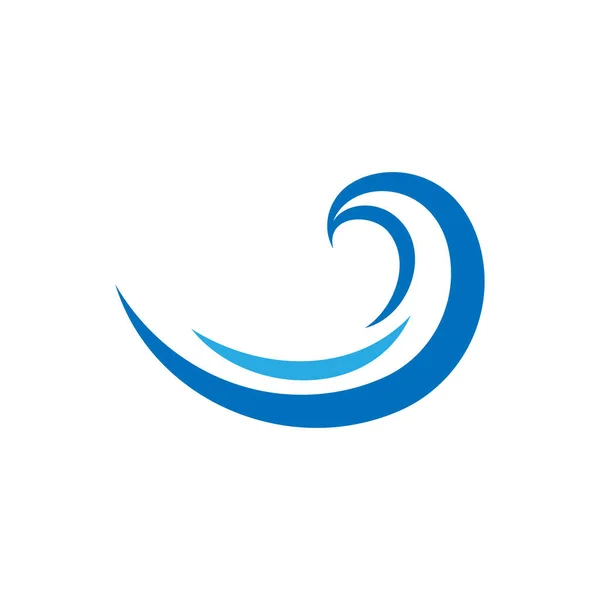 Логотип Водної Хвилі Векторний Дизайн Шаблону — стоковий вектор