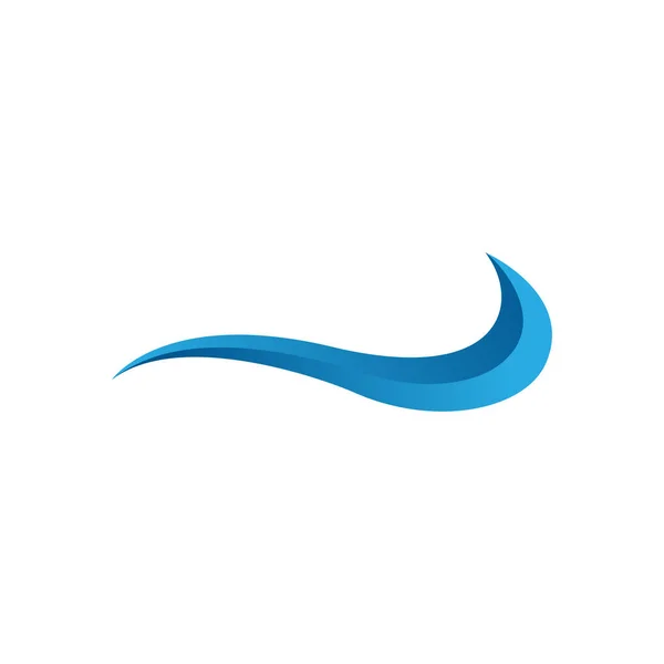 Логотип Водної Хвилі Векторний Дизайн Шаблону — стоковий вектор