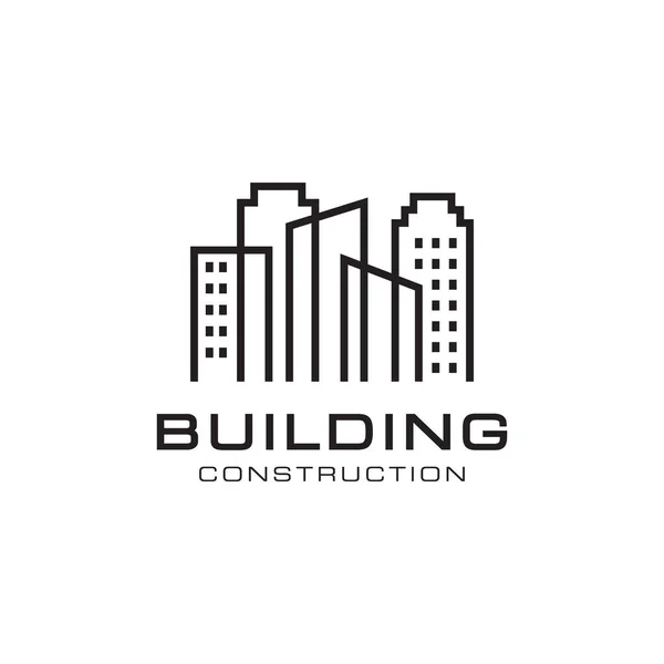 Building Construction Logo Vector Design Template — Stock Vector