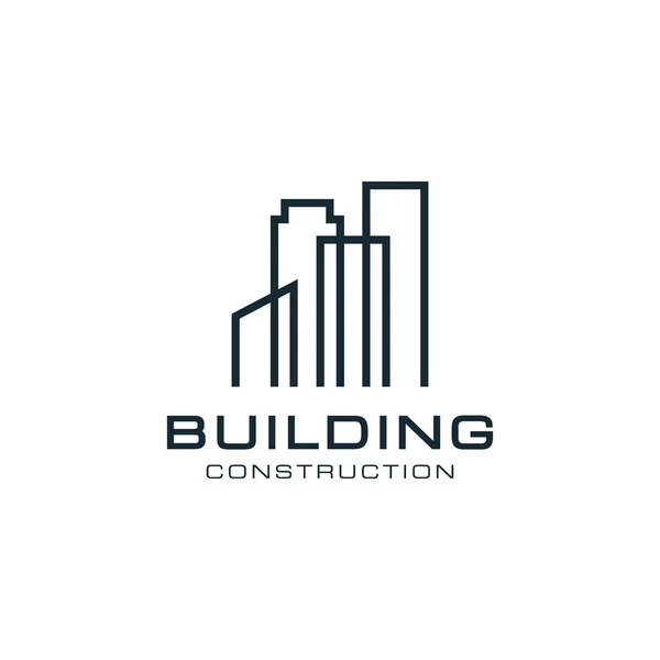 Gebäude Konstruktion Logo Vector Design Template — Stockvektor
