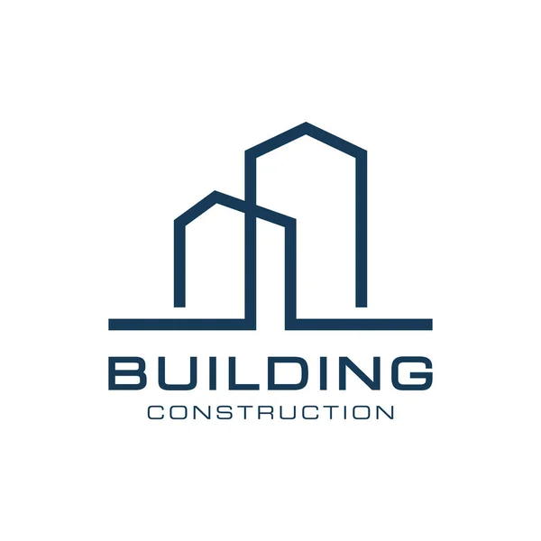 Building Construction Logo Vector Design Template — Stock Vector