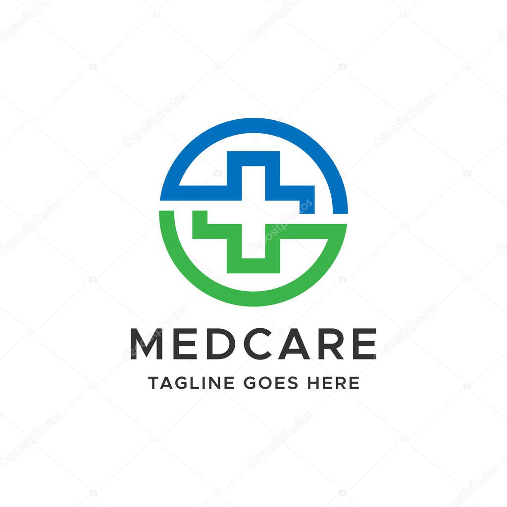 Medical and Pharmacy Logo Vector Design Template. Healthcare Logo.