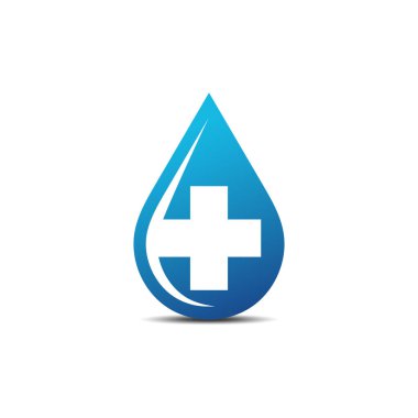 Su Damlası Logo Vektörü Tasarım Şablonu