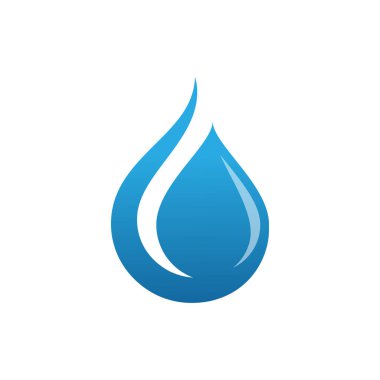 Su Damlası Logo Vektörü Tasarım Şablonu