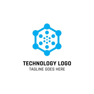 Teknoloji logo vektör tasarım şablonu