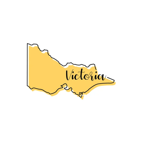 Victoria haritası - Avustralya vektör tasarım şablonu. Düzenlenebilir Vuruş